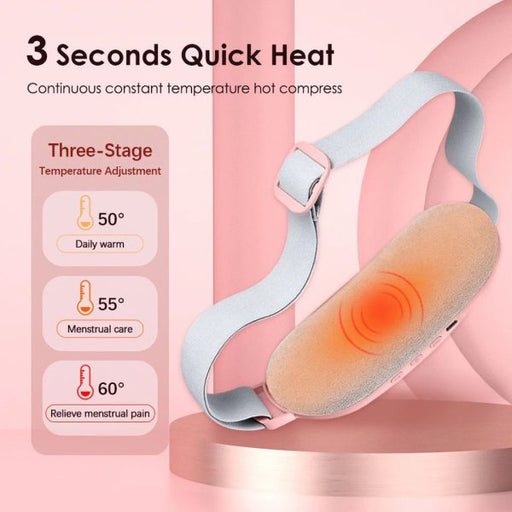 Electric Period Cramp Massager Vibrator Heating Belt For Menstrual Relief Pain Waist Stomach Warming Women